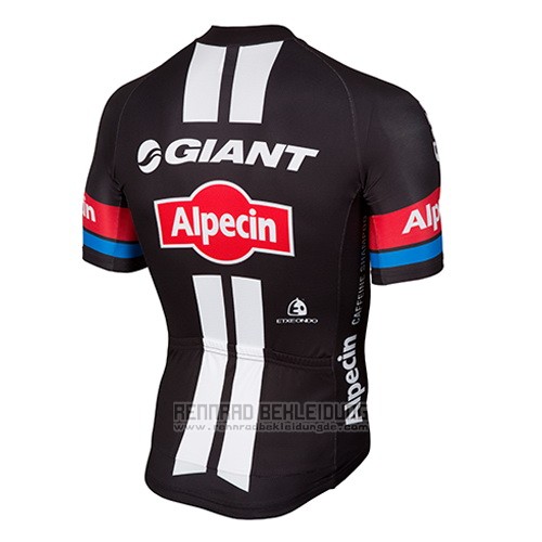 2016 Fahrradbekleidung Giant Alpecin Shwarz und Rot Trikot Kurzarm und Tragerhose - zum Schließen ins Bild klicken